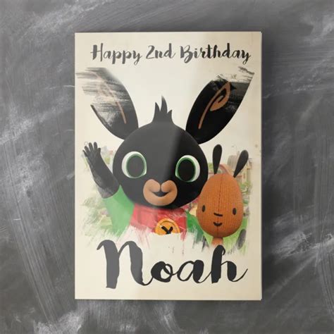 Bing Bunny Personalised Birthday Card For Daughter Son Girls Boys