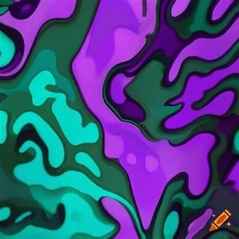Purple And Teal Digital Camouflage Jade On Craiyon