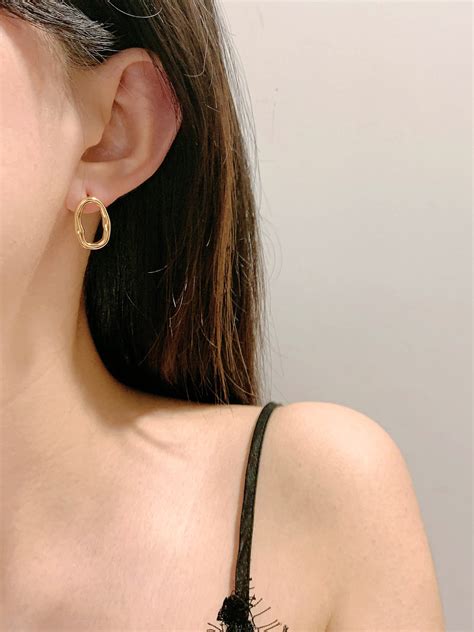 Titanium Geometric Minimalist Stud Earring - 1000308108
