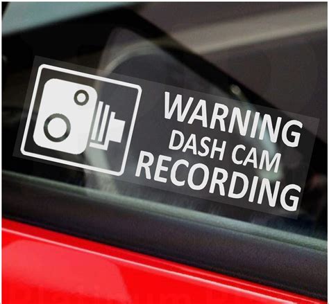 Buy Platinum Place 5 X Warning Dash Cam 34x12 Inches Window Stickers Vehicle Camera Security