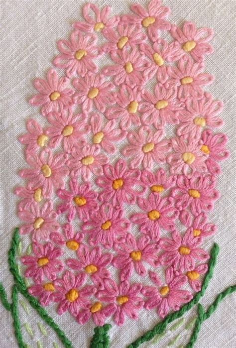 Embroidered Hyacinth I Think It Could Actually Be Done Quite Easily