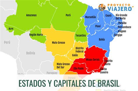 Regiones De Brasil ¿cuántos Estados Tiene Brasil Proyecto Viajero