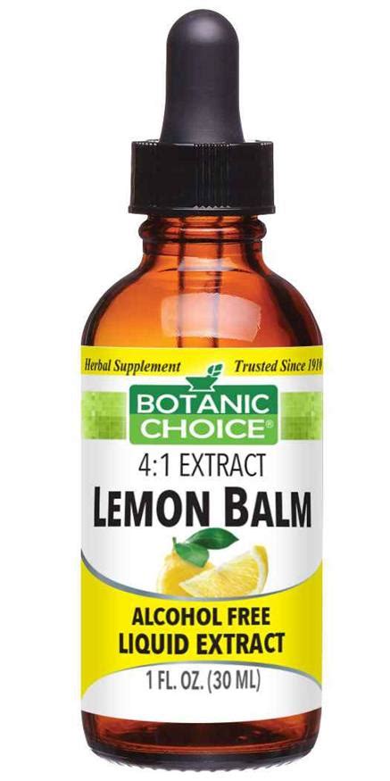 Buy Lemon Balm Liquid Extract 1 Oz Botanic Choice