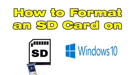 How To Format Sd Card To Fat32 On Windows 10 Formatting Sd Youtube