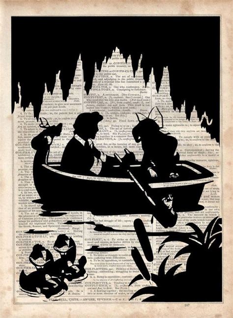 Ariel And Eric Boat Scene Dictionary Art Print Prints On Dictionary