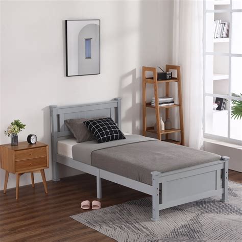 Uhomepro Platform Bed Frame With Headboard Twin Bed Frames For Kids