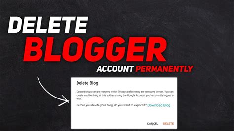 How To Delete Blogger Account Blogger Website Delete Permanently Ridaofficial Youtube