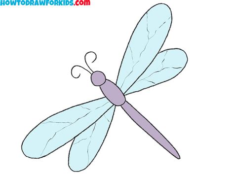 How To Draw A Dragonfly Easy Drawing Tutorial For Kids