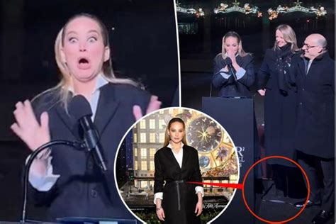 Jennifer Lawrence Wardrobe Malfunction At Saks Holiday Lighting