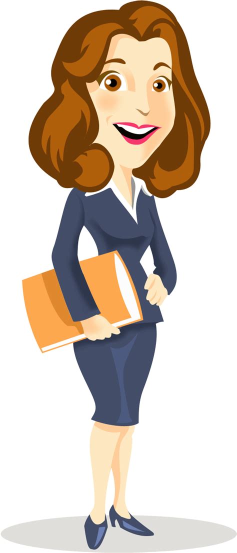Businessperson Cartoon Clip Art Mood Frame Transprent Business Woman