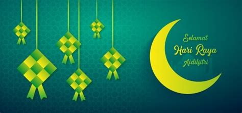 Ihh eid mubarak & hari raya video. Selamat Hari Raya Aidilfitri Vector Colorful Background in ...
