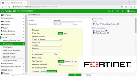 Fortinet How To Setup A Route Based IPSec VPN Tunnel On A FortiGate Firewall YouTube