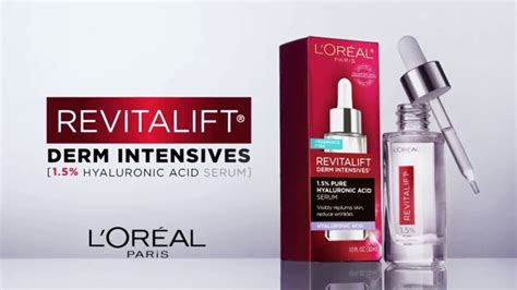 l oreal paris revitalift hyaluronic acid serum tv commercial plump and reduce wrinkles feat