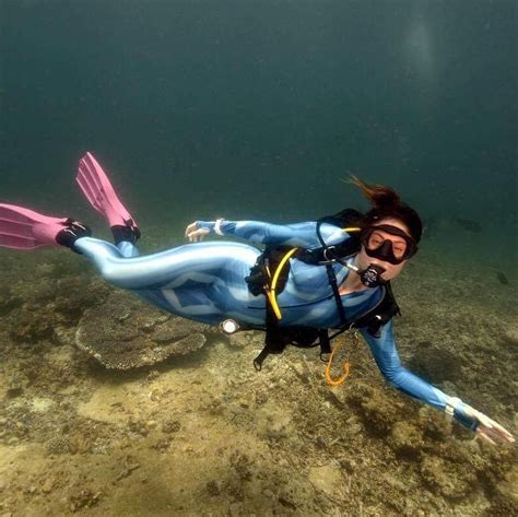 Scuba Diver Girls Womens Wetsuit Underwater Photography Ocean