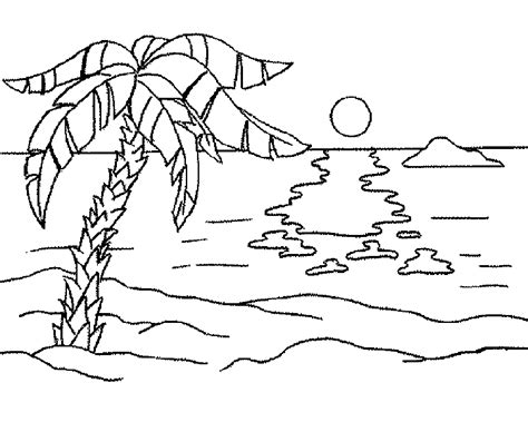Playa Naturaleza Dibujos Para Colorear E Imprimir Gratis