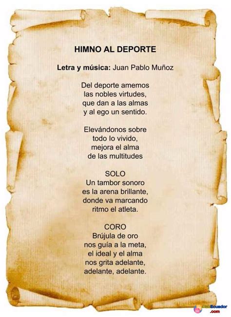 Himno Al Deporte Letra Y Música 🎼