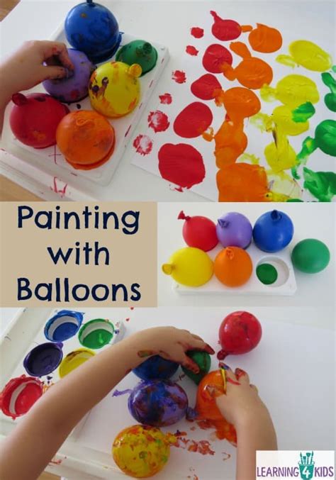 Painting With Balloons Learning 4 Kids