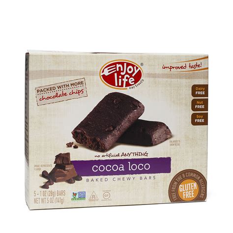 5 Pack Cocoa Loco Baked Chewy Bars By Enjoy Life Thrive Market