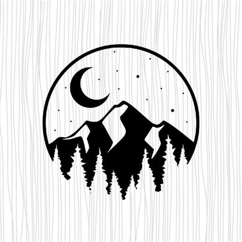 Mountains Svg Forest Svg File For Cricuttravel Outdoor Etsy