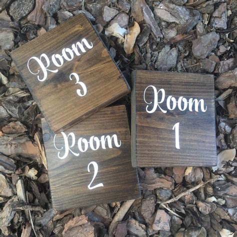 Set Of Six Room Number Signs Room Number Signs Office Sign Etsy