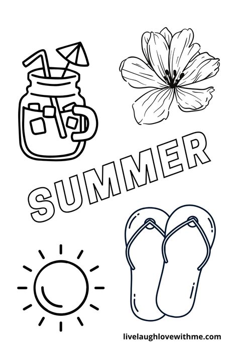 Summer Coloring Pages Free Printable Live Laugh Love