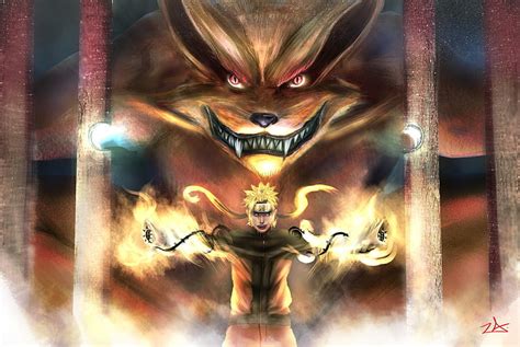 Hd Wallpaper Chakra Creature Kyuubi Nine Tailed Fox Anime Naruto Hd