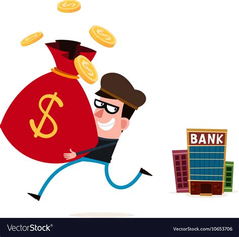 Stealing Money From Piggy Banks Royalty Free Vector Image