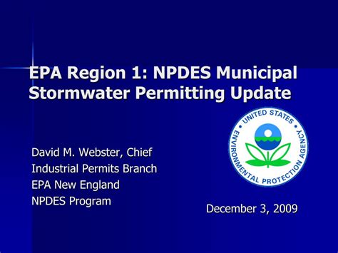 Ppt Epa Region 1 Npdes Municipal Stormwater Permitting Update