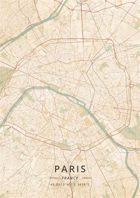A Map Of Paris France