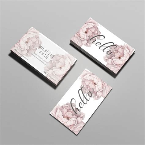floral business card template by chic templates thehungryjpeg