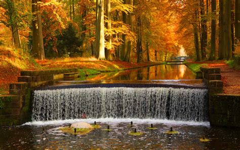 Waterfall In Autumn Wallpapers Wallpaper Cave