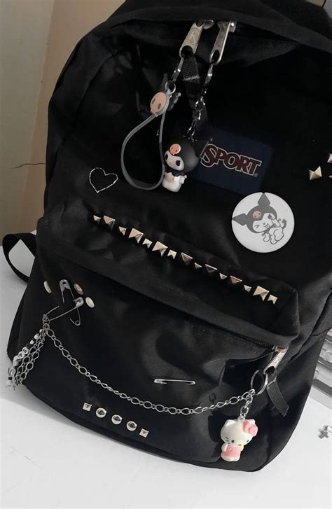 Grunge Backpack Diy Backpack Backpack Accessory Black Backpack