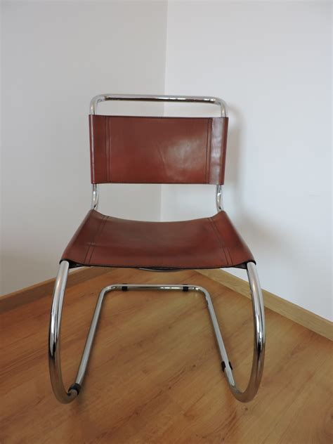Born maria ludwig michael mies; Thonet "MR10" chair in leather, Ludwig MIES VAN DER ROHE ...