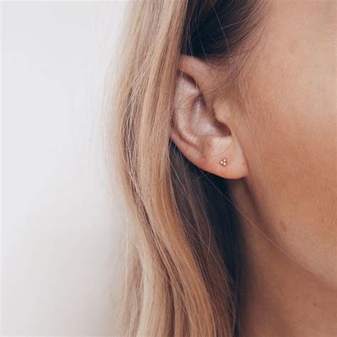 The Tiny Gold Jewelry You Need In Your Life Minimal Earrings Studs