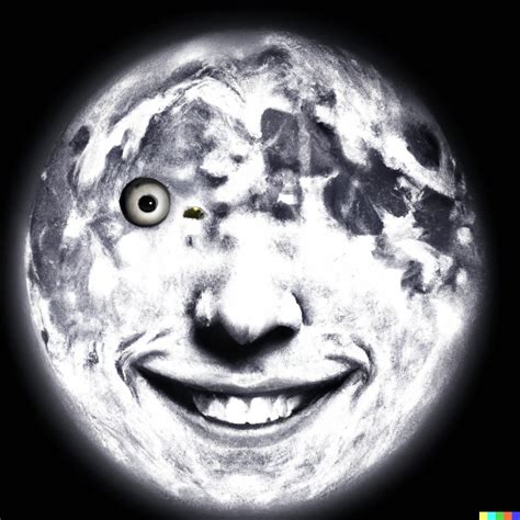 Man In The Moon Face With Bright Eyes Smiling Dall·e 2 Openart