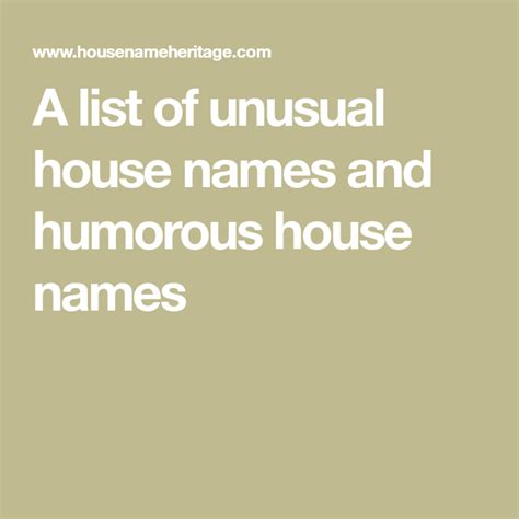 When you purchase real property such as a house, you're said to be taking title. what you receive, however, is a deed and perhaps an abstract of title summarizing your home's ownership history. A list of unusual house names and humorous house names ...