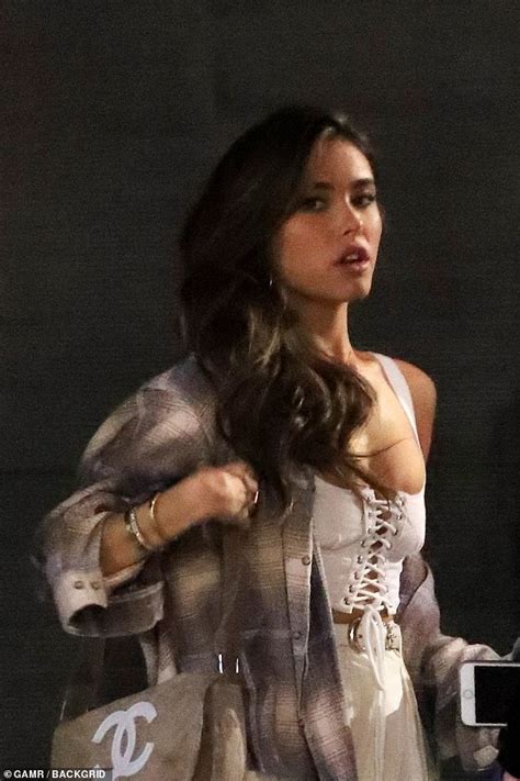 Madison Beer Turns Heads In A Lace Up Corset Crop Top As She Heads Out