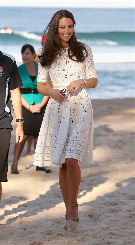 Kate Middleton In A White Dress Kate Middletons Style Came Saw And