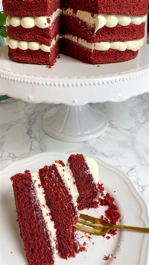 Moist Red Velvet Cake With Cream Cheese Frosting Cooking Fantasies