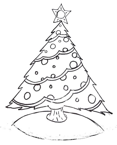 Printable Coloring Christmas Tree