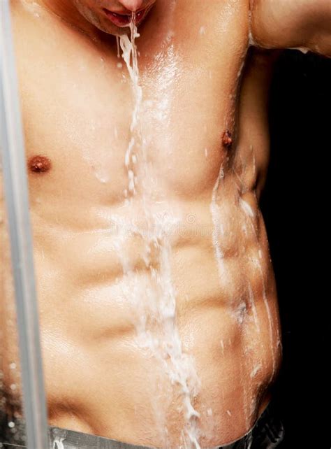 Handsome Man At The Shower Stock Image Image Of Hair Chest 53713919