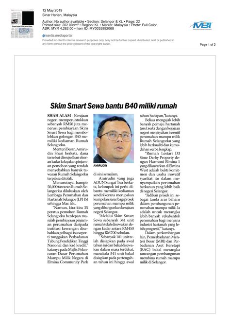 3 1994) on 21 september 1994. Skim Smart Sewa bantu B40 miliki rumah - Menteri Besar ...