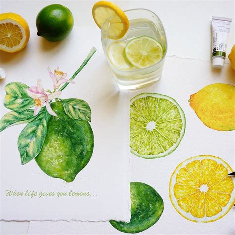 Keeping Everything Fresh And Light🍋 Watercolor Fruit Watercolor