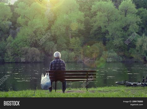 Old Man Sitting On Image And Photo Free Trial Bigstock
