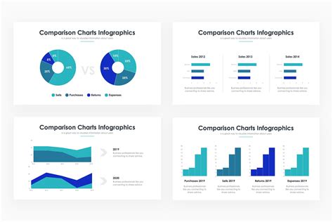 Comparison Charts Powerpoint 2 Presentation Templates ~ Creative Market
