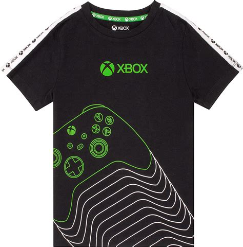 Xbox T Shirt Boys Kids Green Black Game Controller Logo Ropa Top