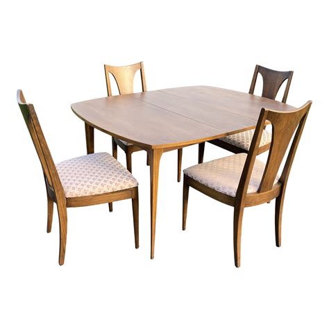 Mid Century Broyhill Brasilia Dining Room Table And Chairs 5 Pieces