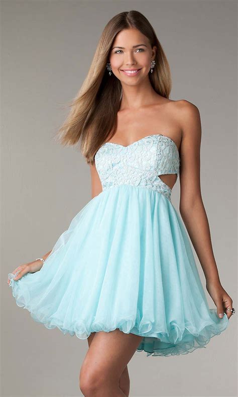 Tiffany Blue Prom Dress Junior Prom Dresses A Line Ball Gown Cute