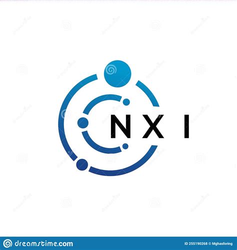 Nxi Letter Technology Logo Design On White Background Nxi Creative