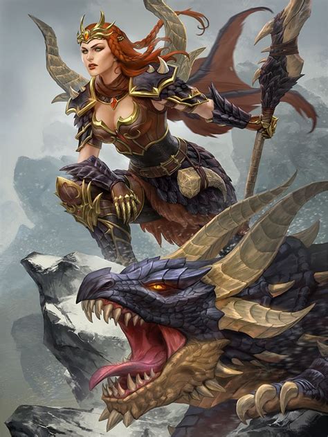 Smite Skadi Dragonkin By Scebiqu On Deviantart Art Fantasy Pictures